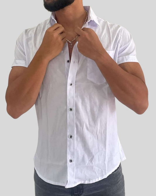 Camisa Caballero Popelina Licrada - TACTO SUAVE Y FLEXIBLE